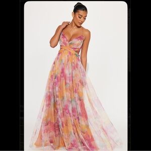 Elegant Multicolor Maxi Dress